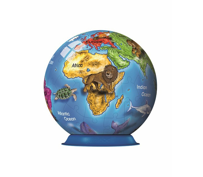 Пазл шар Ravensburger. Глобус с животными. Земной шар с животными. Земной шар для детей пазл.